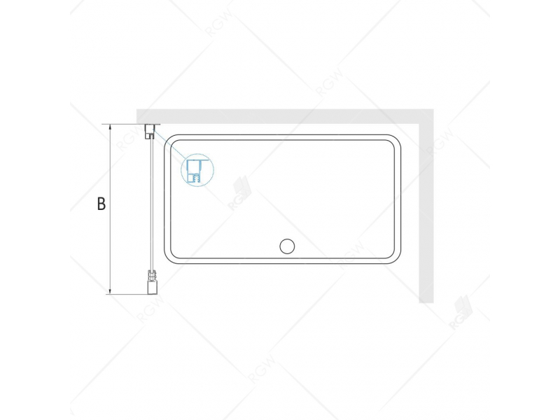 Купить Душевой уголок RGW CL-48 В 32094886-14 160 х 80 см, дверь раздвижная, стекло прозрачное, черный