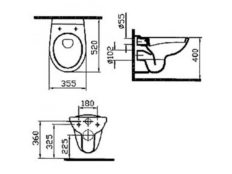 Купить Подвесной унитаз Vitra Normus 6855B003-0101, белый