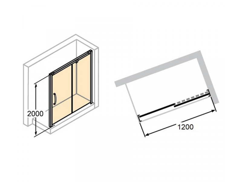 Купить Душевая дверь раздвижная Huppe Aura Elegance 401414.092.321/401514.092.321, 120 х 200 см