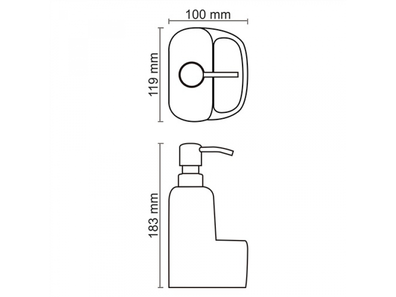 Купить Дозатор WasserKraft 8499 с емкостью для губки, 430 ml