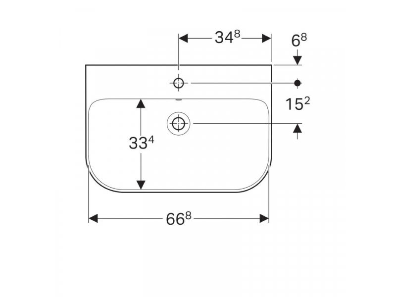 Купить Раковина Geberit Smyle 500.248.01.1, 70 х 48 см, белая