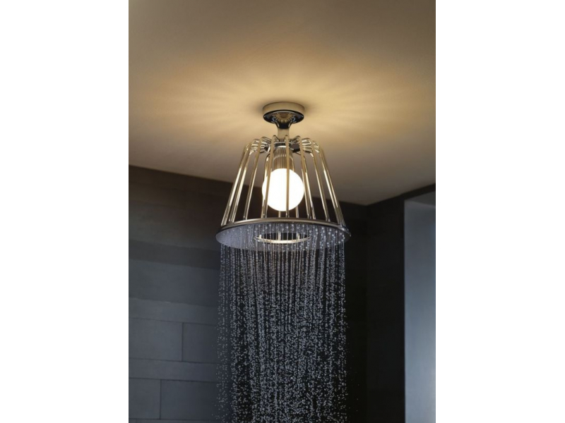 Купить Верхний душ Axor LampShower/Nendo 26032000, 27,5x27,5 см, 1 режим струи, с держателем