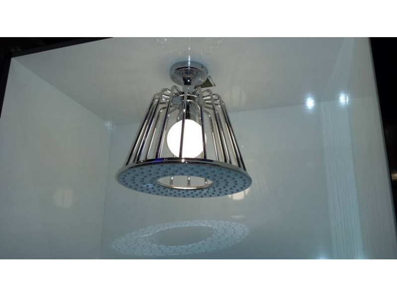 Купить Верхний душ Axor LampShower/Nendo 26032000, 27,5x27,5 см, 1 режим струи, с держателем