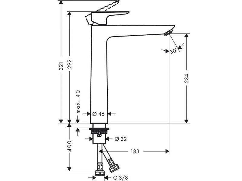 Купить Смеситель Hansgrohe Talis E 71717140 для раковины, шлифованная бронза