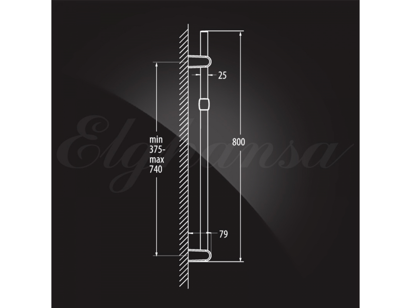 Купить Душевой гарнитур Elghansa SHOWER RAIL SB-74S 800 мм, хром