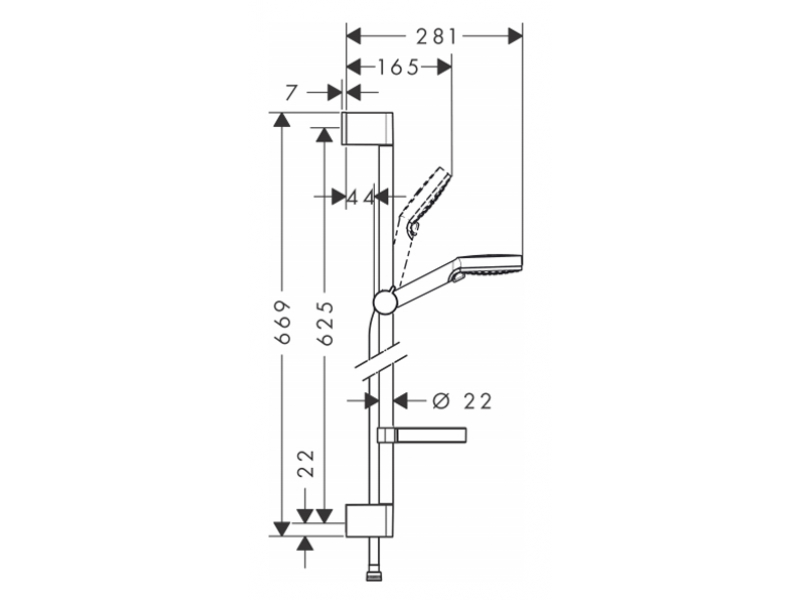 Купить Душевой гарнитур Hansgrohe Crometta Vario 26553400, белый/хром