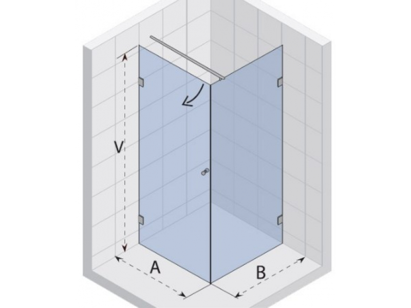 Купить Душевой уголок Riho Scandic S-201, 90 х 90 х 200 см, стекло прозрачное
