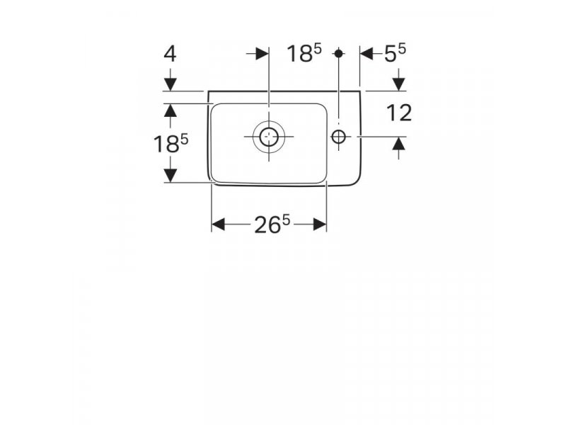 Купить Раковина Geberit Renova Compact, 40х25 белая, 276140000