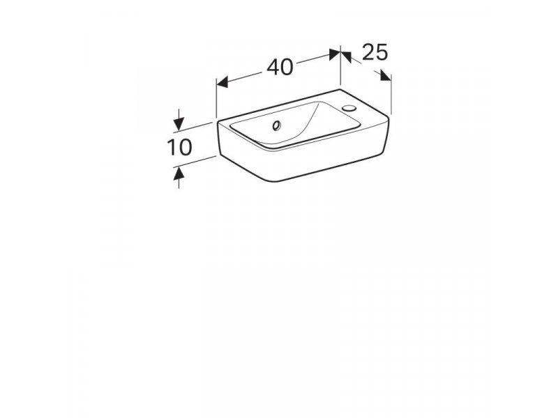Купить Раковина Geberit Renova Compact, 40х25 белая, 276140000