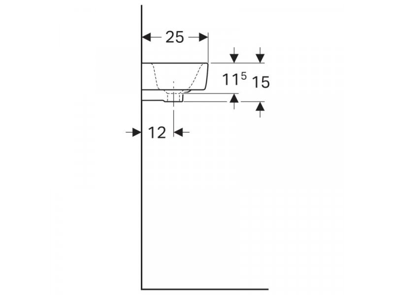 Купить Раковина Geberit Renova Compact, 40х25 белая, 276140000