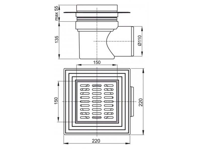 Купить Душевой трап AlcaPlast APV12