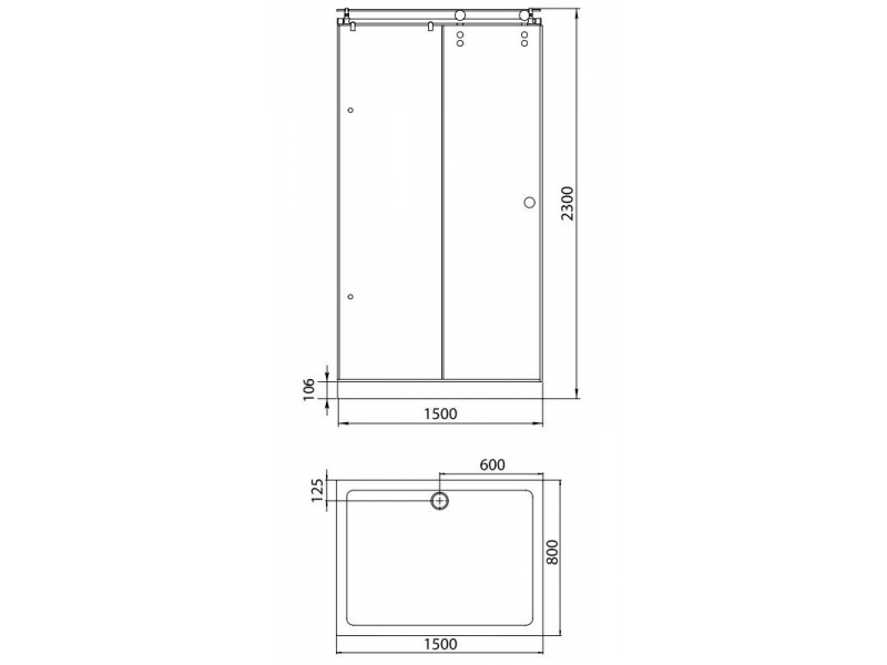 Купить Душевой уголок Aquanet Gamma 1508-12 L/R 150 x 80 x 230 см, стекло прозрачное (166782/170838)