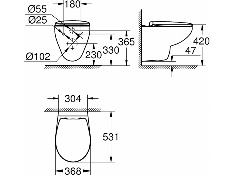 Купить Инсталляция Grohe Solido Compact 39586000 с безободковым унитазом, сиденье микролифт, комплект