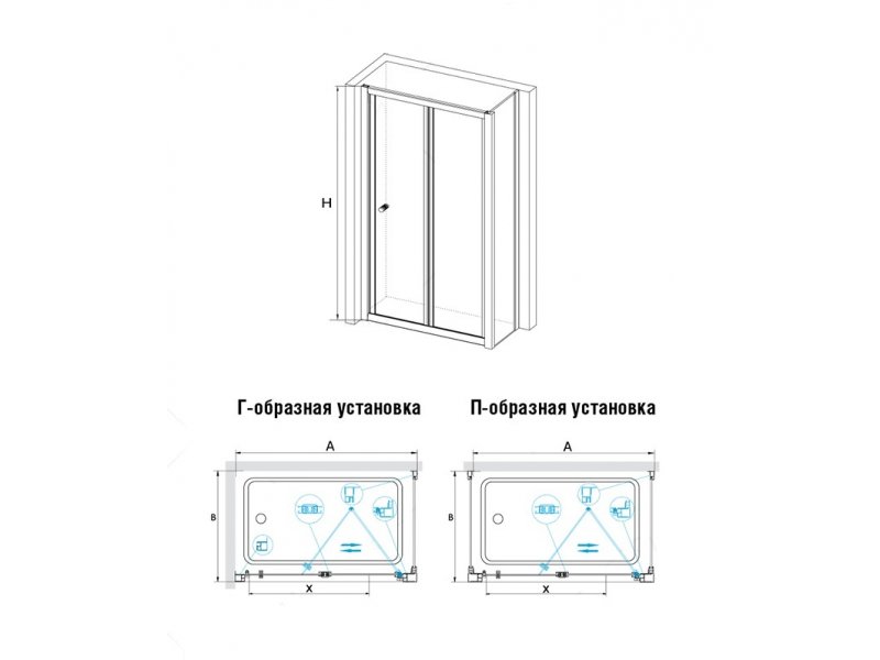 Купить Душевой уголок RGW CL-41, 040941757-11, 75 x 70 х 185 см, дверь складная, стекло прозрачное, хром