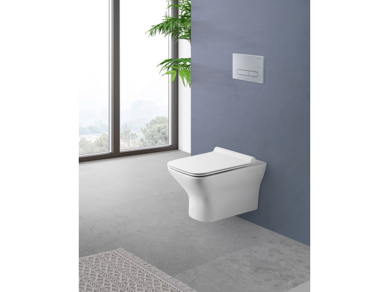 Купить Подвесной безободковый унитаз BelBagno Romano, белый, BB248CHR-SM