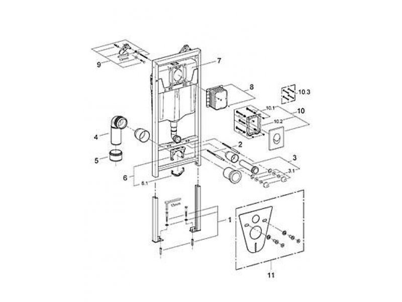 Схема инсталляции grohe rapid