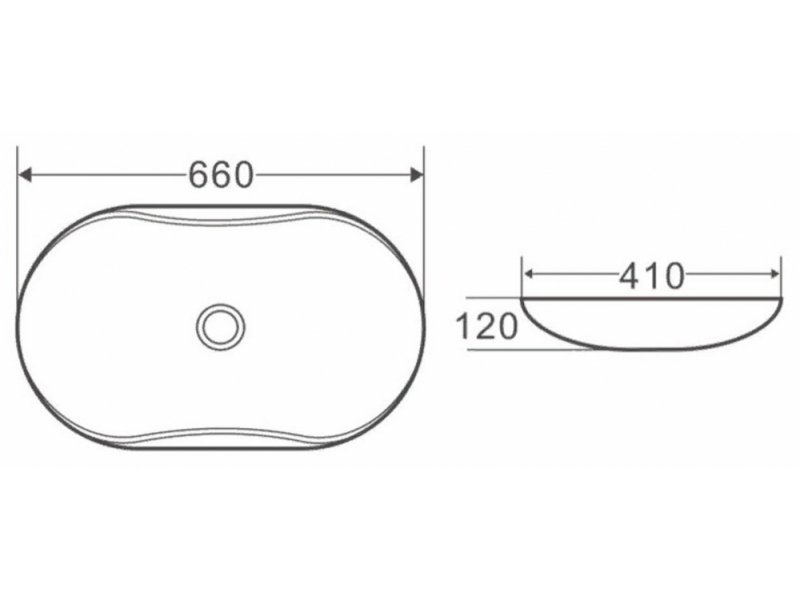 Купить Раковина BelBagno BB1334 накладная 66 х 41 х 12 см