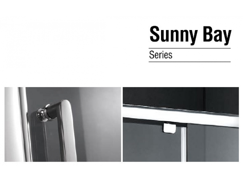 Купить Душевой уголок Gemy Sunny Bay S28131C-A100 (S28191C + A100), 110 х 100 х 190 см, стекло прозрачное