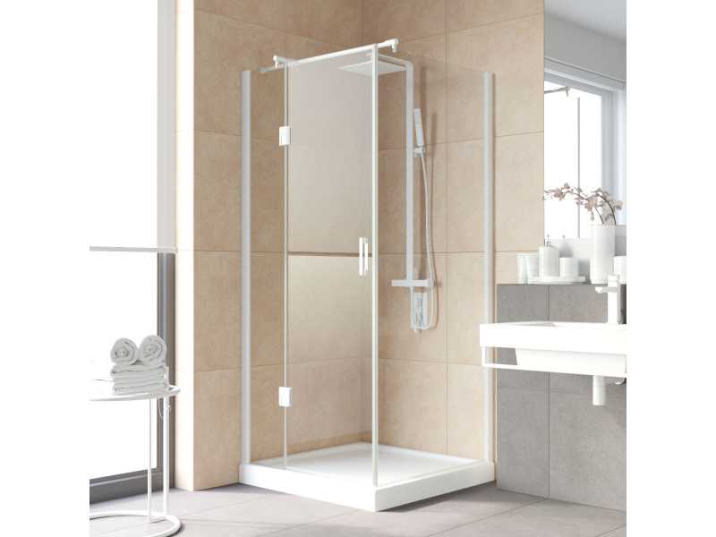 Купить Душевой уголок Vegas Glass AFP-Fis Lux, 90 x 90 x 199.5 см, профиль белый, стекло прозрачное