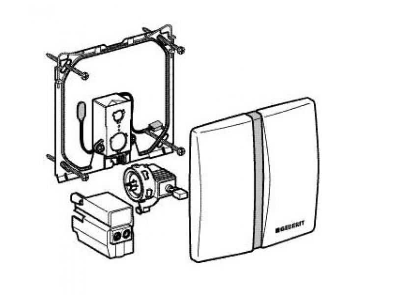 Купить Электронный блок управления писсуаром Geberit 115.802.46.1 матовый