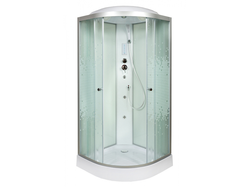 Купить Душевая кабина Deto L 909, 90 x 90 см, с крышей, с гидромассажем и электрикой