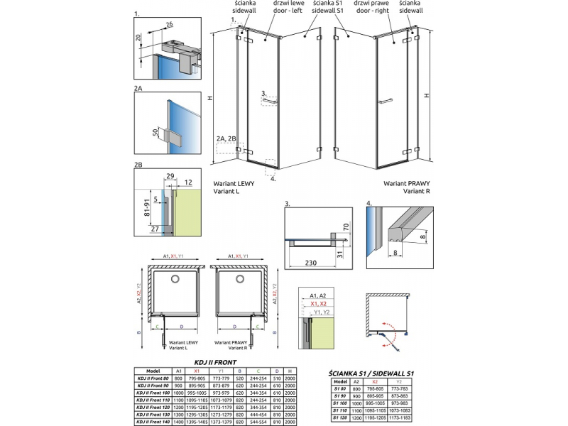 Купить Душевой уголок Radaway Arta KDJ II 100 R, 100 х 100 см, стекло прозрачное, правое исполнение