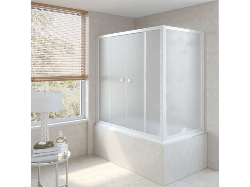 Купить Ограждение на ванну раздвижное с неподвижной боковой стороной Vegas Glass Z2V+ZVF 170*70, вход в центре
