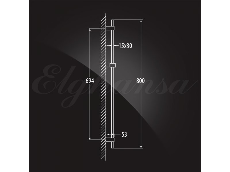 Купить Душевой гарнитур Elghansa SHOWER RAIL SB-55S 800 мм c мыльницей, хром