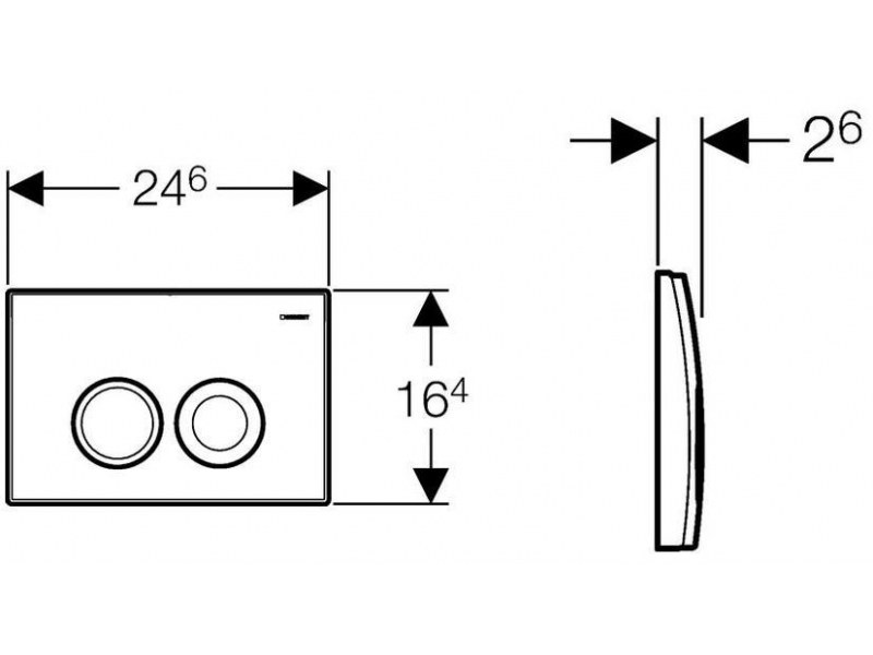 Купить Кнопка смыва Geberit Delta Type 21 115.125.21.1 глянцевый хром