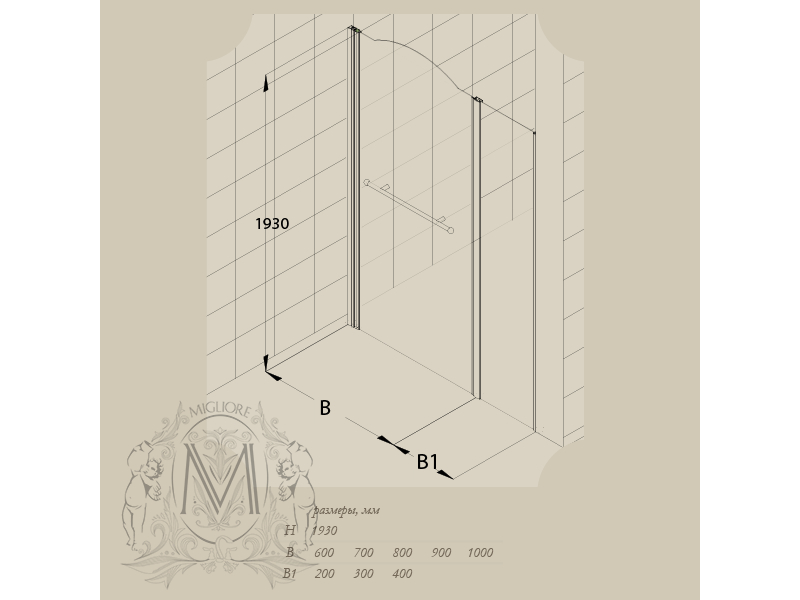 Купить Душевая дверь Migliore Diadema ML.DDM-22.593/594.TR