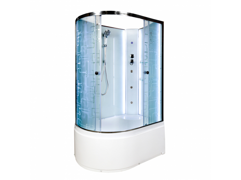 Купить Душевая кабина Deto Em EM4512 L/R N LED гм 120 x 80 см, без крыши, с Led подсветкой, с гидромассажем