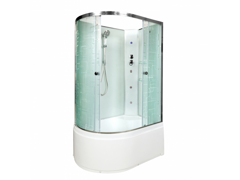 Купить Душевая кабина Deto Em EM4512 L/R N LED гм 120 x 80 см, без крыши, с Led подсветкой, с гидромассажем