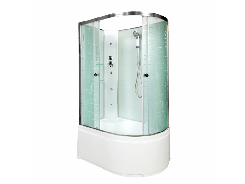 Купить Душевая кабина Deto Em EM4512 L/R N LED гм 120 x 80 см, без крыши, с Led подсветкой, с гидромассажем