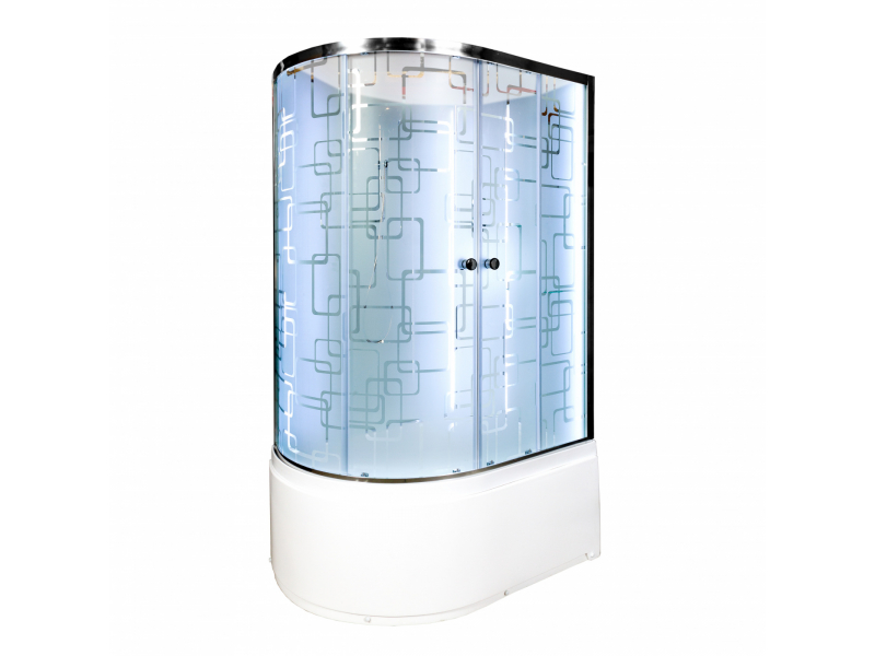 Купить Душевая кабина Deto Em EM4512 L/R N LED гм 120 x 80 см, без крыши, с Led подсветкой, с гидромассажем