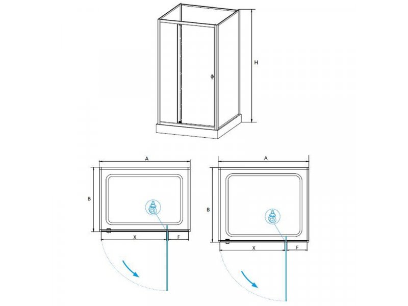 Купить Душевая кабина RGW OLB-207, 70 x 90 см, профиль - белый (411320779-95)