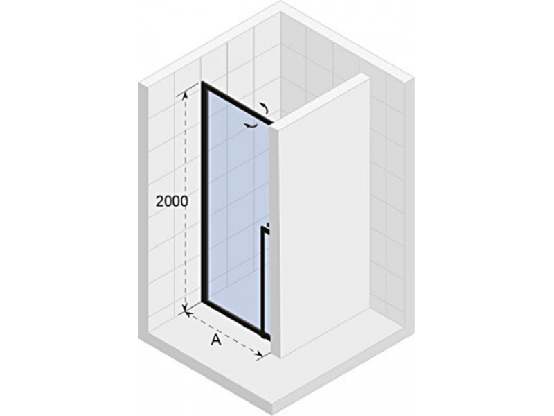 Купить Душевая дверь в нишу Riho Lucid GD101 GD110W000 цвет профиля - белый, 100 x 200 см