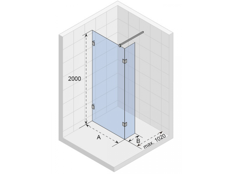 Купить Душевой уголок Riho SZ Scandic NXT X402, 117x29,2x200 см, цвет профиля хром, стекло прозрачное, GX00772C0