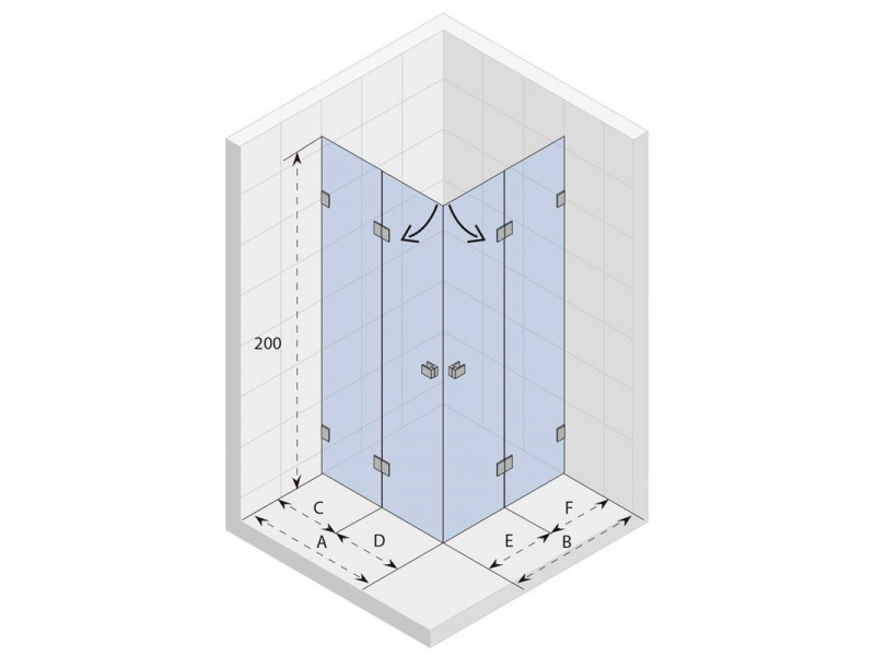 Купить Душевой уголок Riho SZ Scandic NXT X207, 77x77x200 см, цвет профиля хром, стекло прозрачное, GX09082C0