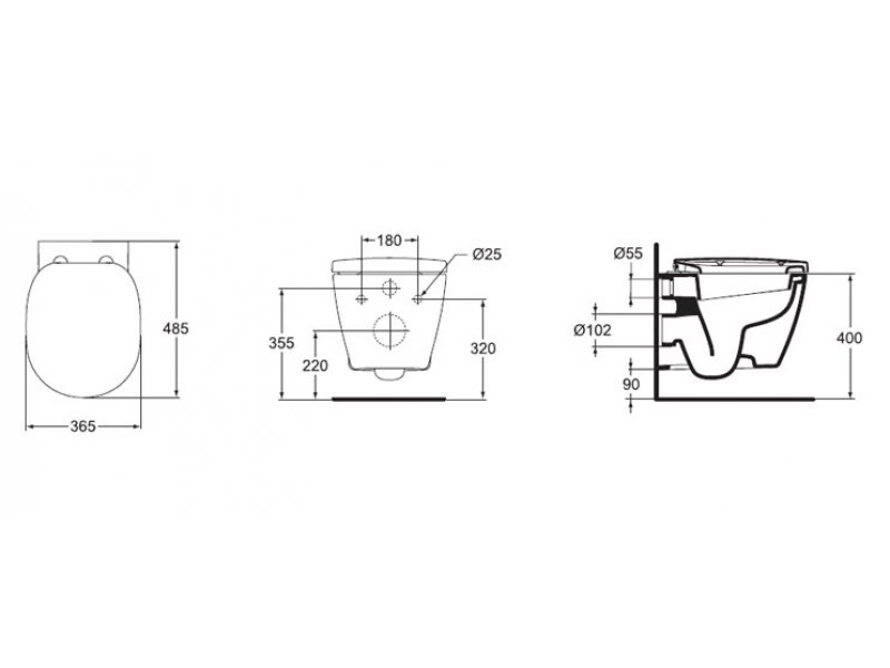 Купить Подвесной унитаз Ideal Standard Connect E804601