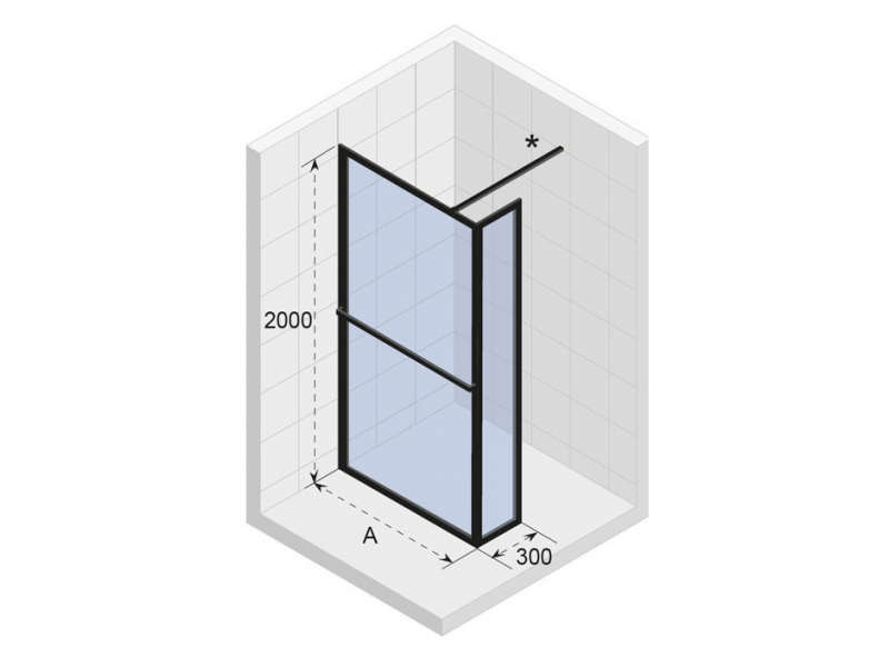 Купить Душевой уголок Riho Lucid GD402 GD414W030 140 x 200 см, стекло прозрачное, профиль белый матовый