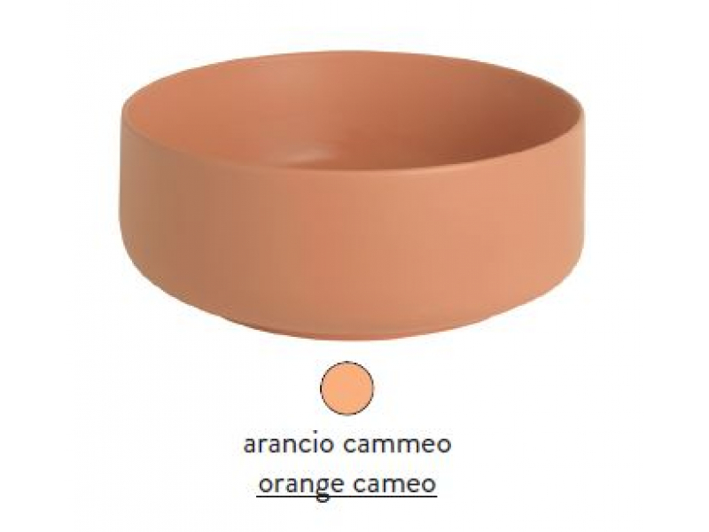 Купить Раковина ArtCeram Cognac Countertop COL004 13; 00, накладная, цвет - arancio cammeo (оранжевый камео), 35 х 35 х 16 см