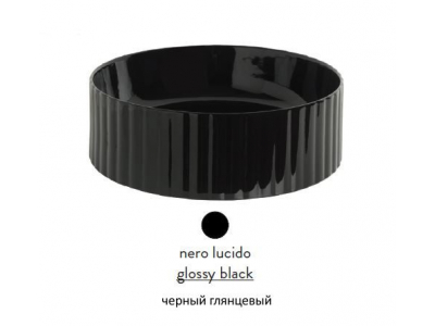Раковина ArtCeram Millerighe OSL010 03; 00, накладная, цвет - черный глянцевый, 44 х 44 х 14,5 см