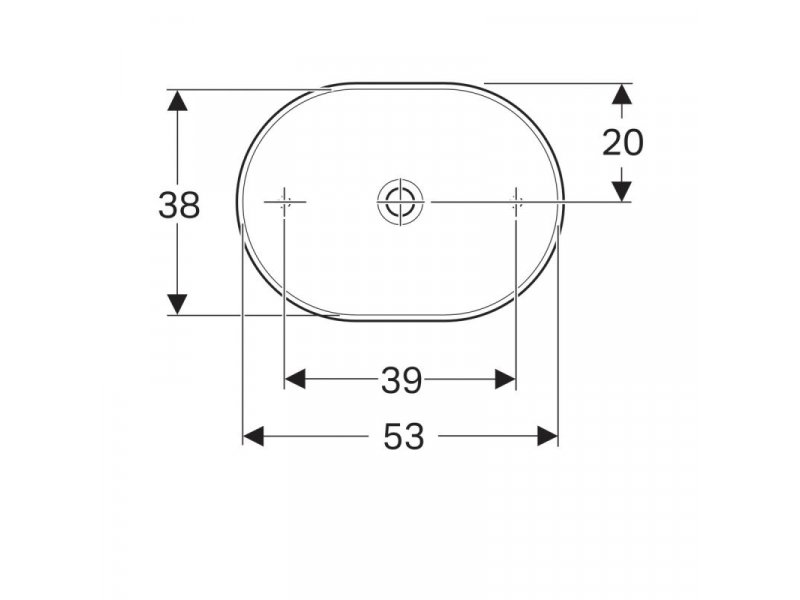 Купить Раковина Geberit Variform 500.774.01.2 55 x 40 см овальная, накладная, без перелива
