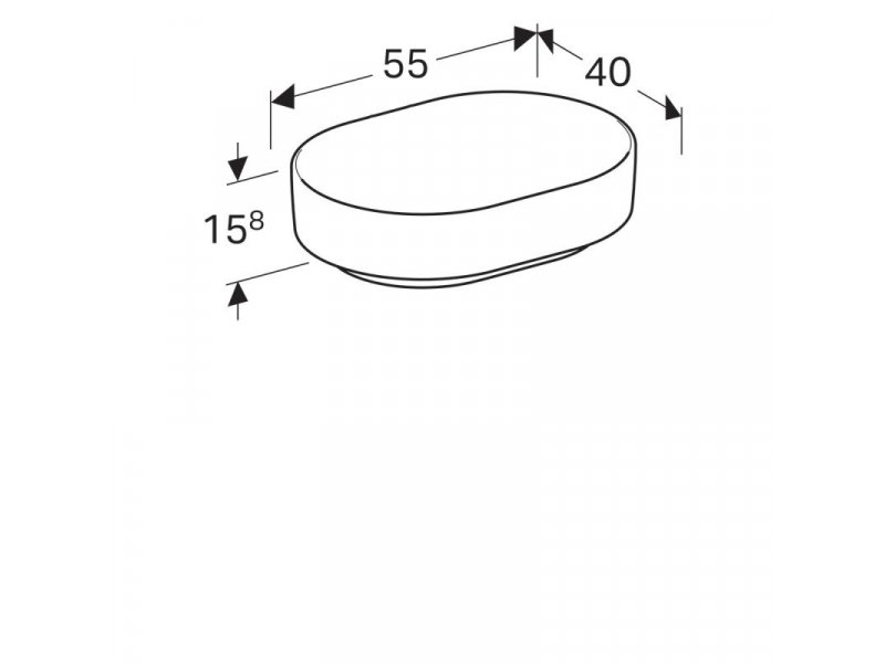 Купить Раковина Geberit Variform 500.774.01.2 55 x 40 см овальная, накладная, без перелива