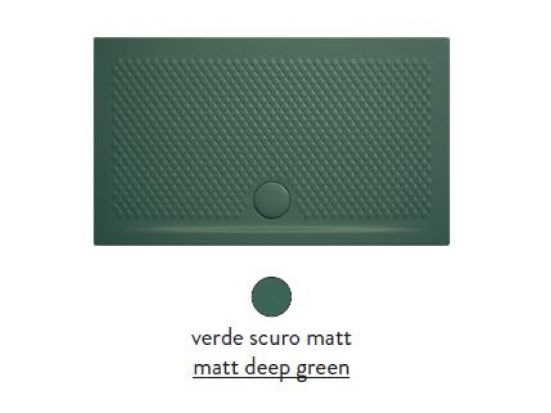 Купить Поддон ArtCeram Texture 100 х 70 х 5,5 см, PDR018 30; 00, прямоугольный, цвет - verde scuro matt (темно-зеленый), из искусственного камня