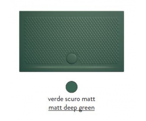 Поддон ArtCeram Texture 100 х 70 х 5,5 см, PDR018 30; 00, прямоугольный, цвет - verde scuro matt (темно-зеленый), из искусственного камня