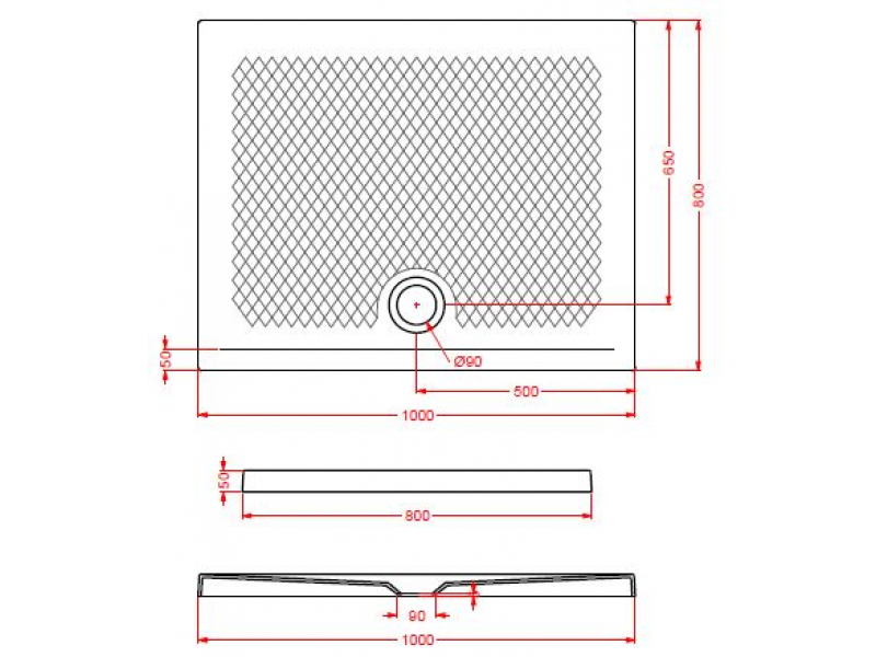 Купить Поддон ArtCeram Texture 100 х 80 х 5,5 см, PDR019 26; 00, прямоугольный, цвет - verde matt (светло-зеленый), из искусственного камня