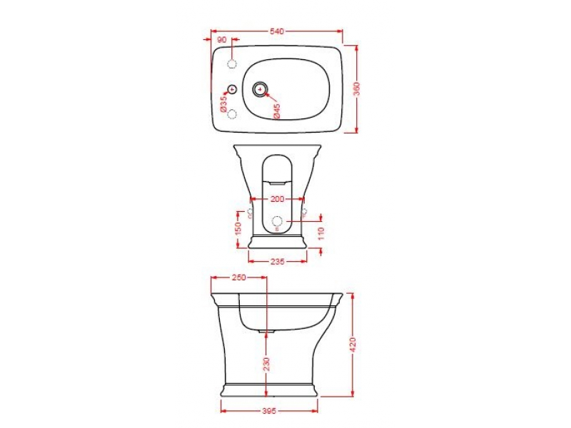 Купить Биде ArtCeram Civitas CIB002 03; 00, напольное