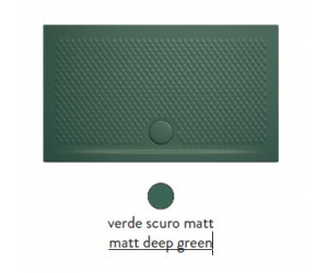 Поддон ArtCeram Texture 90 х 70 х 5,5 см, PDR017 30; 00, прямоугольный, цвет - verde scuro matt (темно-зеленый), из искусственного камня