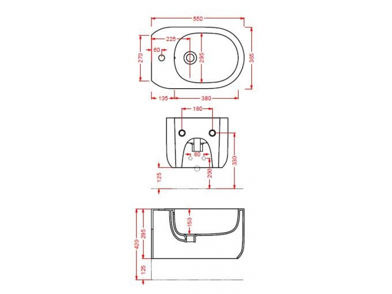 Купить Биде ArtCeram Gio Evolution GIB001 05; 00, подвесное